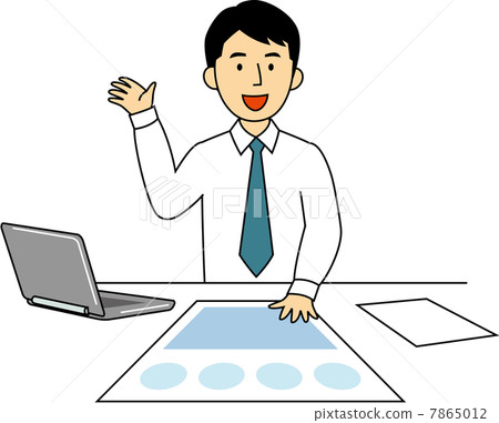 A salaried man who makes a presentation A salaried man who makes a presentation 7865012