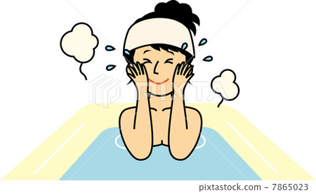 放鬆在浴缸的婦女 7865023