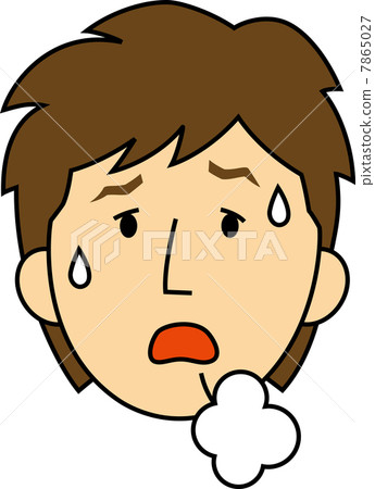 A sighing 20s office worker's face 7865027