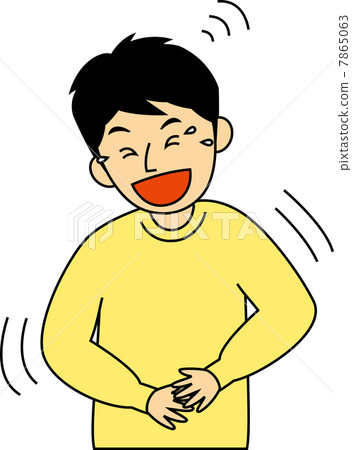 A teenage boys junior high school student laughing with a stomach A teenage boys junior high school student laughing with a stomach 7865063