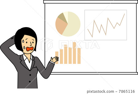 A female businessman who makes a presentation 7865116