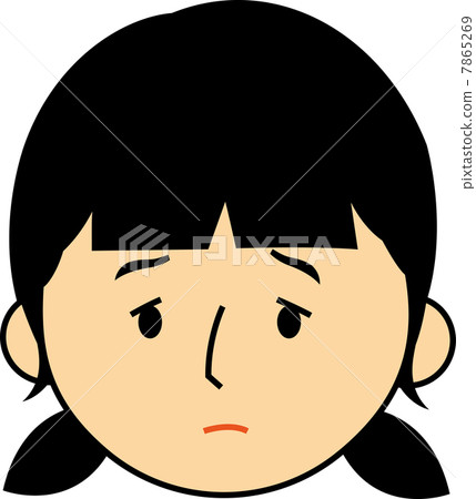 Face of teenager women's junior high school student who is not energetic 7865269