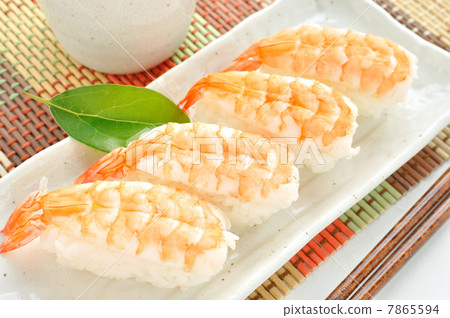 Shrimp grilled sushi 7865594