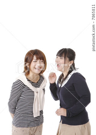 A young woman exciting with rumors 7865811