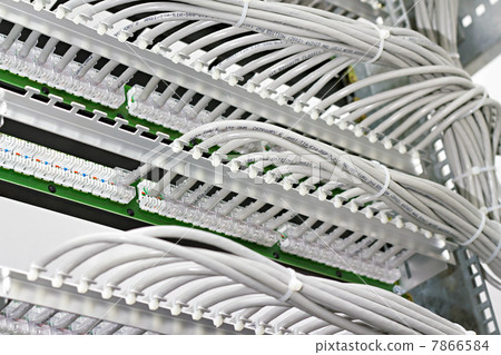 control cabinet with patch panel of the 6th category 7866584