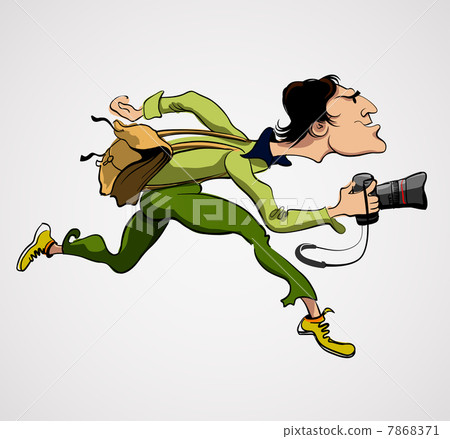 Photographer Person with Camera. Travel Journalist Reporter Photographer Person with Camera. Travel Journalist Reporter 7868371