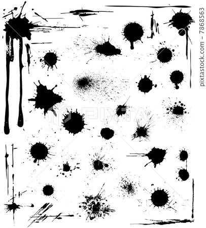 Spray graffiti blob paints, vector blood Spray graffiti blob paints, vector blood 7868563