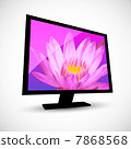 TV panel screen. Comuter monitor vector icon. 7868568