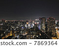Night view of Tokyo viewed from the trade center building 7869364