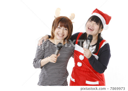 A young woman exciting with karaoke A young woman exciting with karaoke 7869973