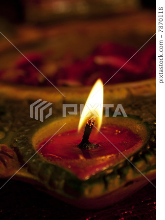 Close-up of a diya  7870118