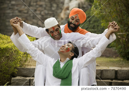 Men enjoying holi  7870490