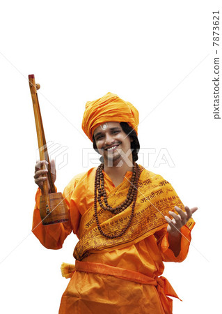 Portrait of a minstrel with an ektara Portrait of a minstrel with an ektara 7873621