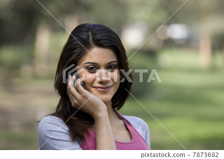 Woman with a mobile phone  7873682