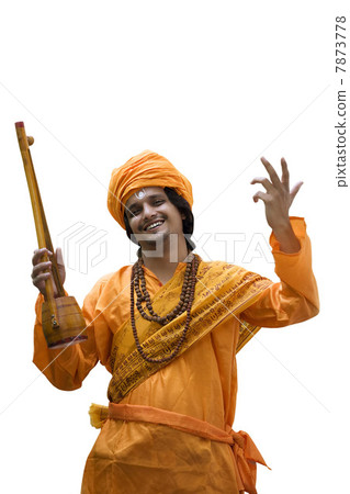 Portrait of a minstrel with an ektara Portrait of a minstrel with an ektara 7873778