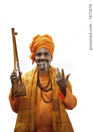 Portrait of a minstrel holding an ektara Portrait of a minstrel holding an ektara 7873879