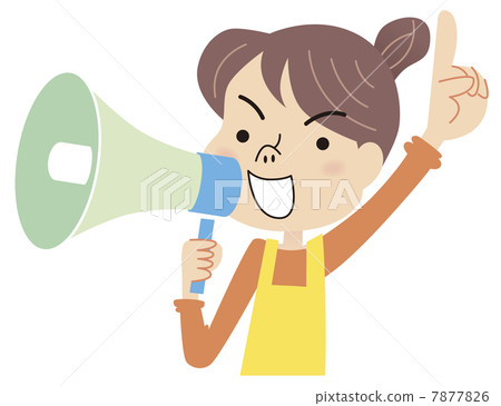 使用擴音器的主婦 使用擴音器的主婦 7877826