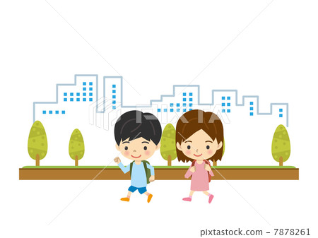 Children walking 7878261