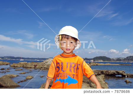 兒童和Nashima(Nachijima)的風景 兒童和Nashima(Nachijima)的風景 7878686