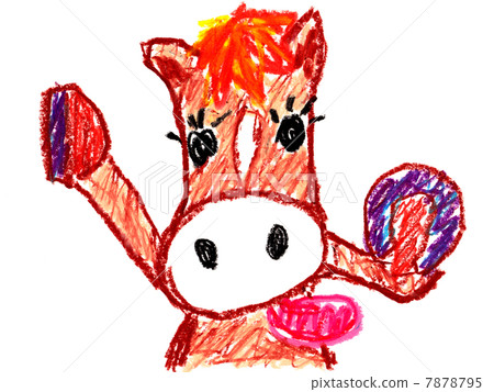 New Year's card material (crayon) New Year's card material (crayon) 7878795