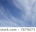 The moon and the plane floating in the blue sky 7879073