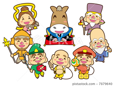 Seven Lucky Gods and horses Seven Lucky Gods and horses 7879640