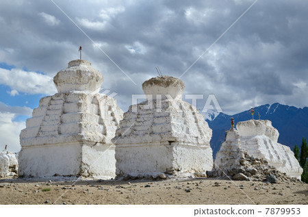 White buddhist chortens 7879953