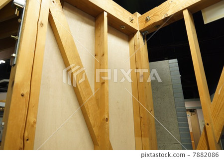 Brace-resistant reinforcement · wooden shaft assembly method (conventional construction method) brush · upper lateral position 7882086