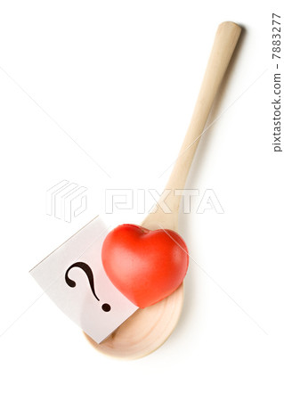 Spoon and heart on white Spoon and heart on white 7883277