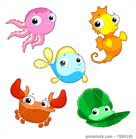 Happy sea family. Happy sea family. 7884195