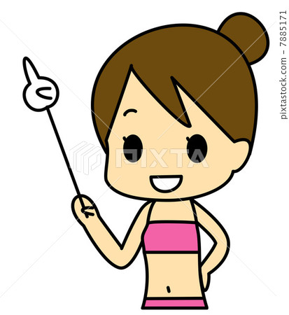 泳裝指示堅持女人 7885171