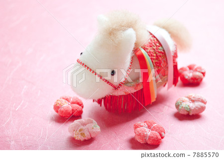 Felt decorated horse 7885570