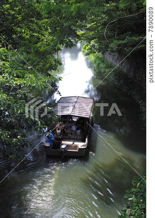 Omihachiman Hachiman Hori and a yakata boat 7890089