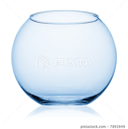 Close up view of fish bowl isolated 7891649