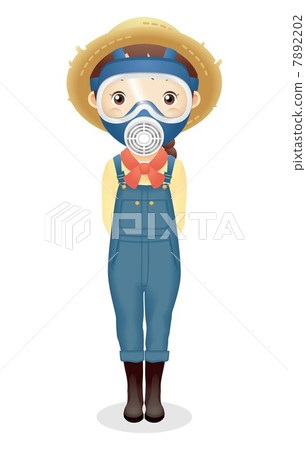 Women's straw hat illustration 7892202