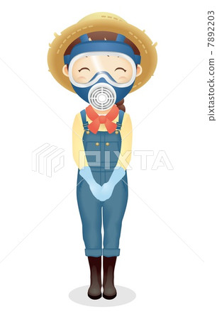 Women's straw hat illustration 7892203