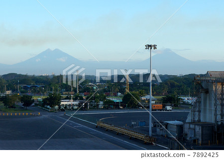 Aguah volcano of Guatemala Distant view Aguah volcano of Guatemala Distant view 7892425