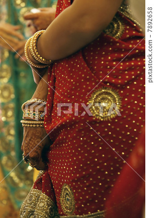A woman wearing a saree  7892658
