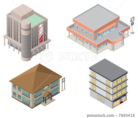 Three-dimensional building / store Three-dimensional building / store 7893418