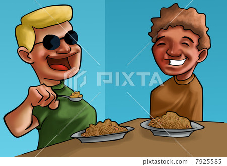 The boys eating 7925585