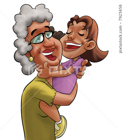 Grandmother and girl 7925656