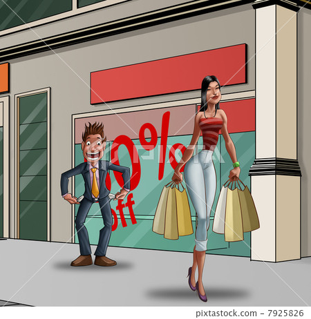 spending money - Stock Illustration [7925826] - PIXTA