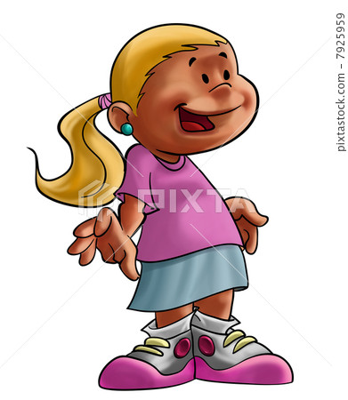 Happy cartoon girl Happy cartoon girl 7925959