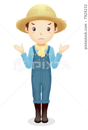 Male illustration of a straw hat 7928232