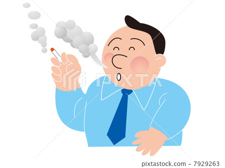 Fat businessman who smokes 7929263