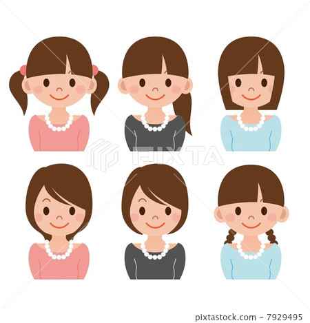 Female hair style formal wearing set Female hair style formal wearing set 7929495