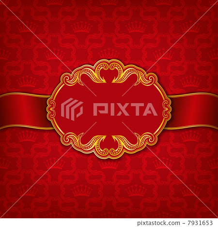 Template frame design for greeting card 7931653