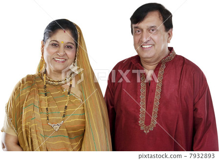 Portrait of a Gujarati couple 7932893