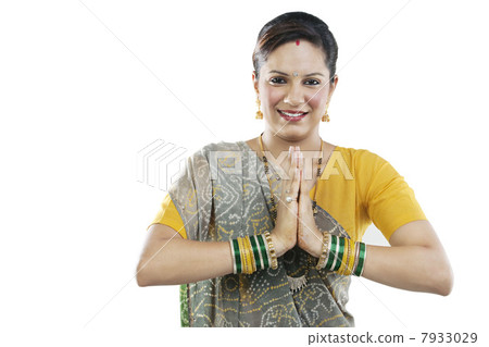 Gujarati woman greeting 7933029