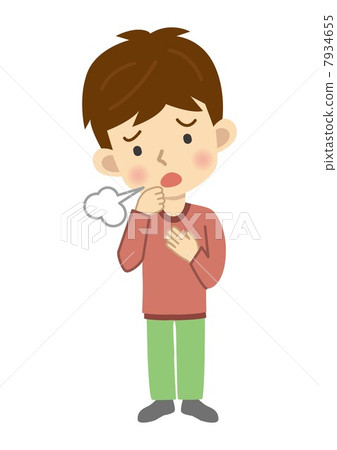 A man who coughs - Stock Illustration [7934655] - PIXTA